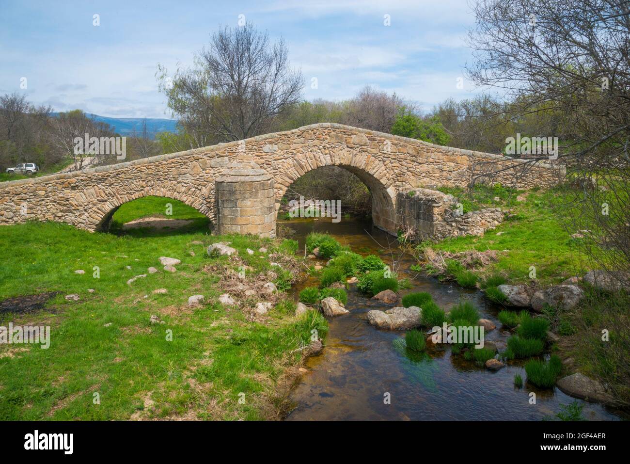 Canto bridge. Canencia, Madrid province, Spain. Stock Photo