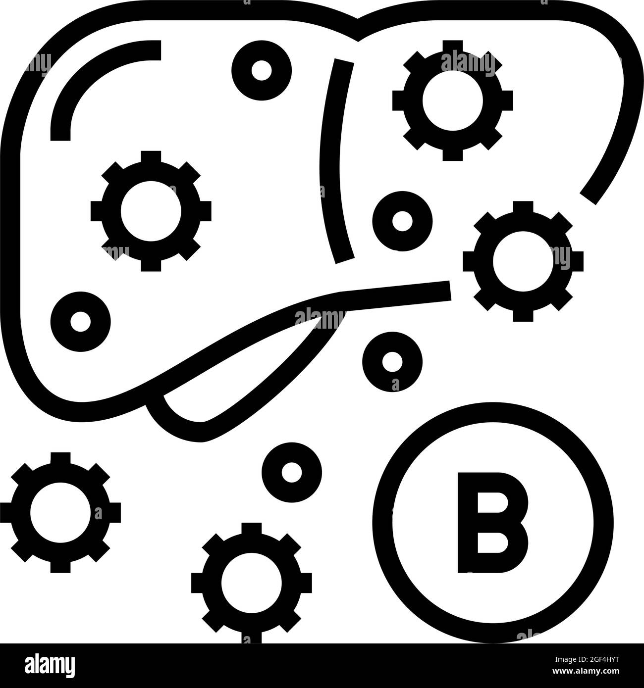 type b hepatitis line icon vector illustration Stock Vector Image & Art ...