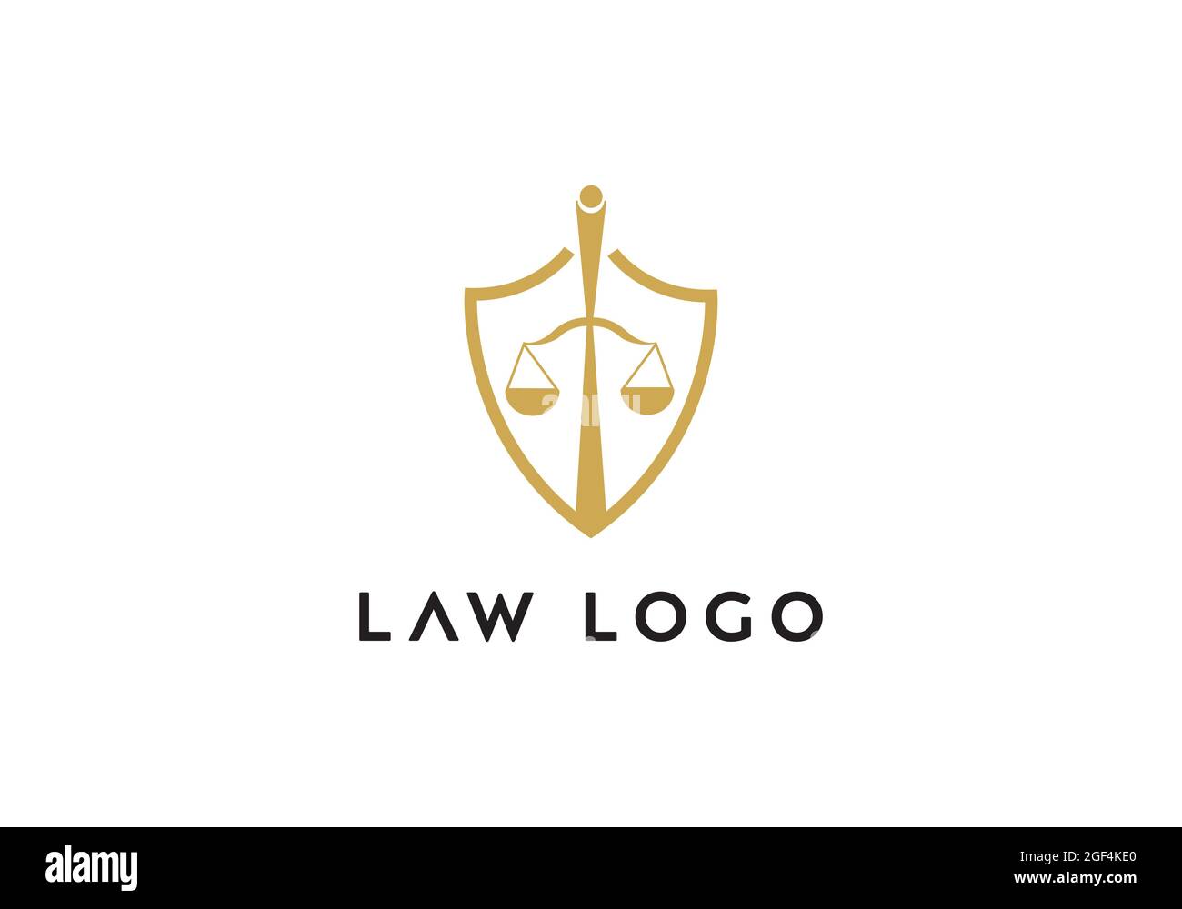 Law Firm Logo Design Template Stock Vector