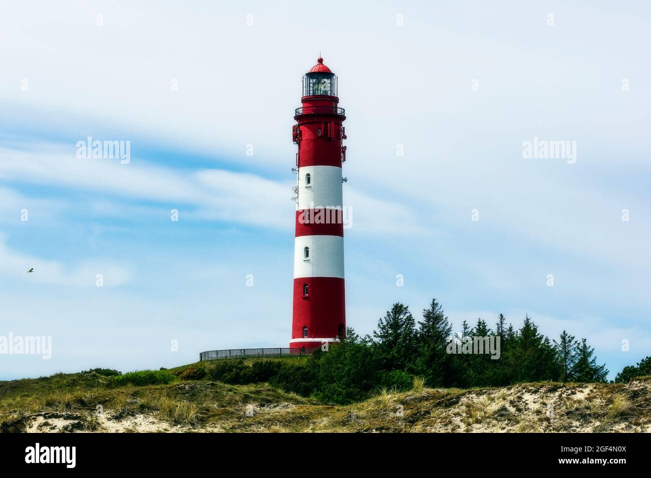 Amrum Lighthouse standing against sky Stock Photo