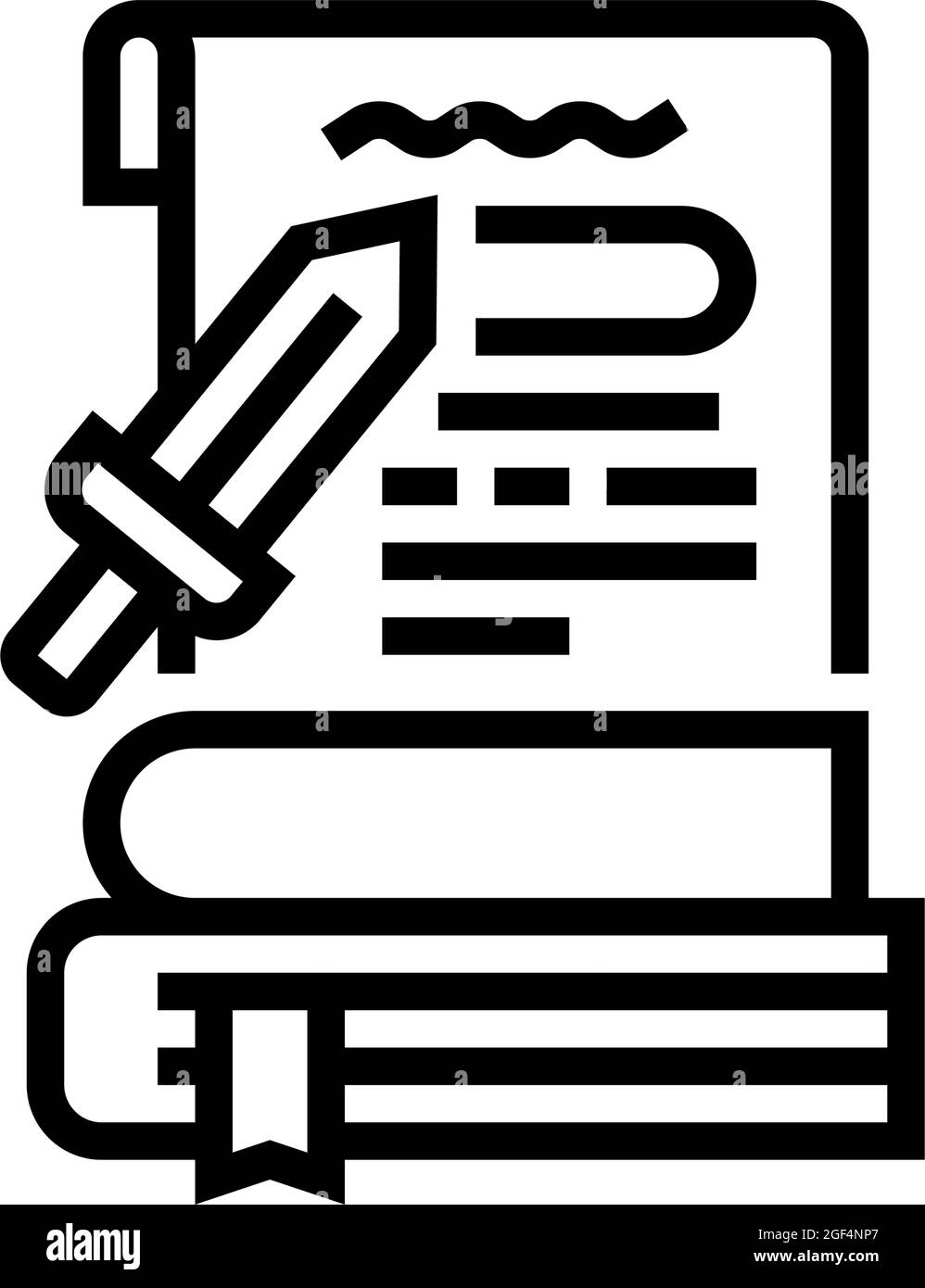 history book line icon vector illustration Stock Vector Image & Art Alamy