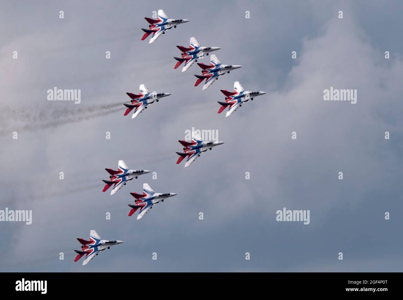 Moscow Russia Zhukovsky Airfield 25 July 2021: aerobatic team swifts ...
