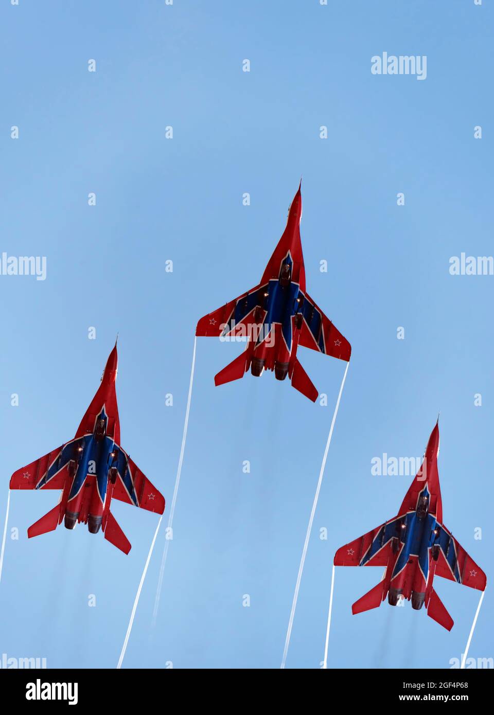 Moscow Russia Zhukovsky Airfield 31 August 2019: aerobatic team swifts ...