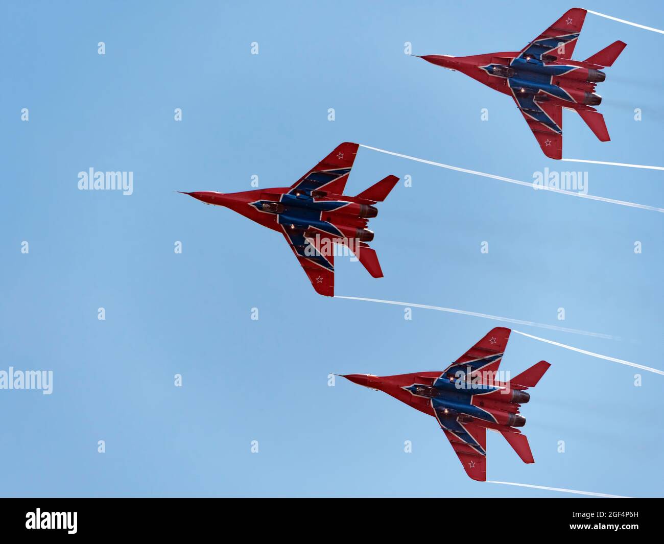 Moscow Russia Zhukovsky Airfield 31 August 2019: aerobatic team swifts ...