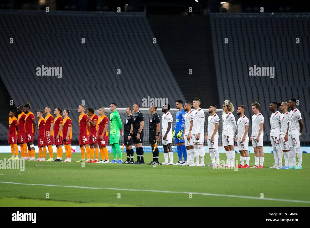 ISTANBUL, TURKEY - AUGUST 23: The teams of Galatasaray and Hatayspor ...