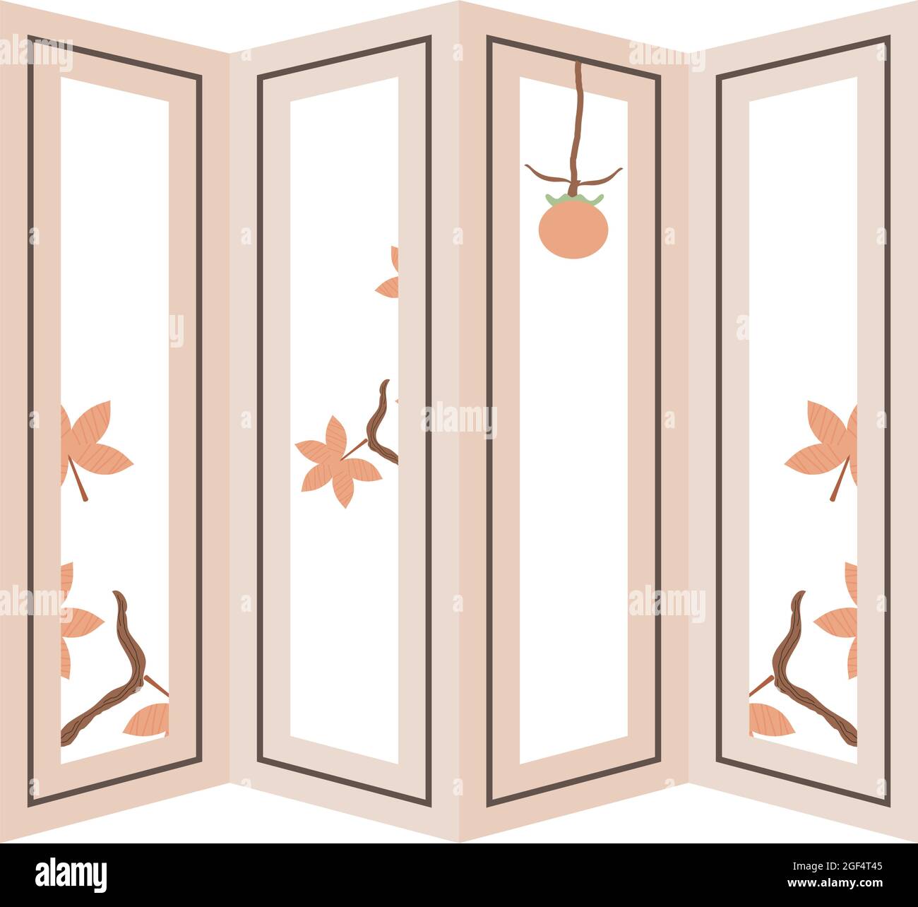 folding room divider Stock Vector