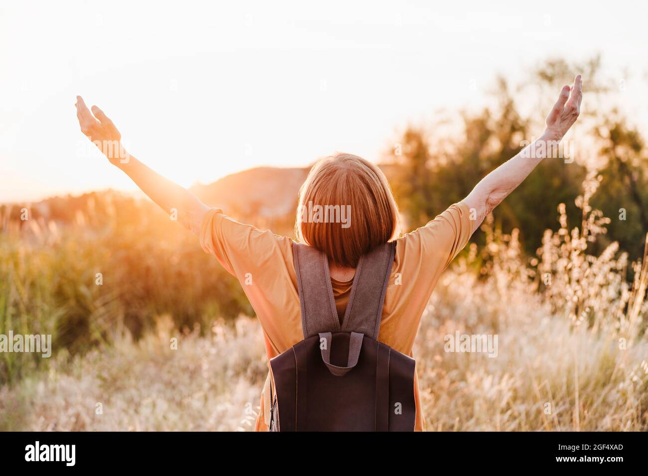 Woman arms raised beauty hi-res stock photography and images - Alamy