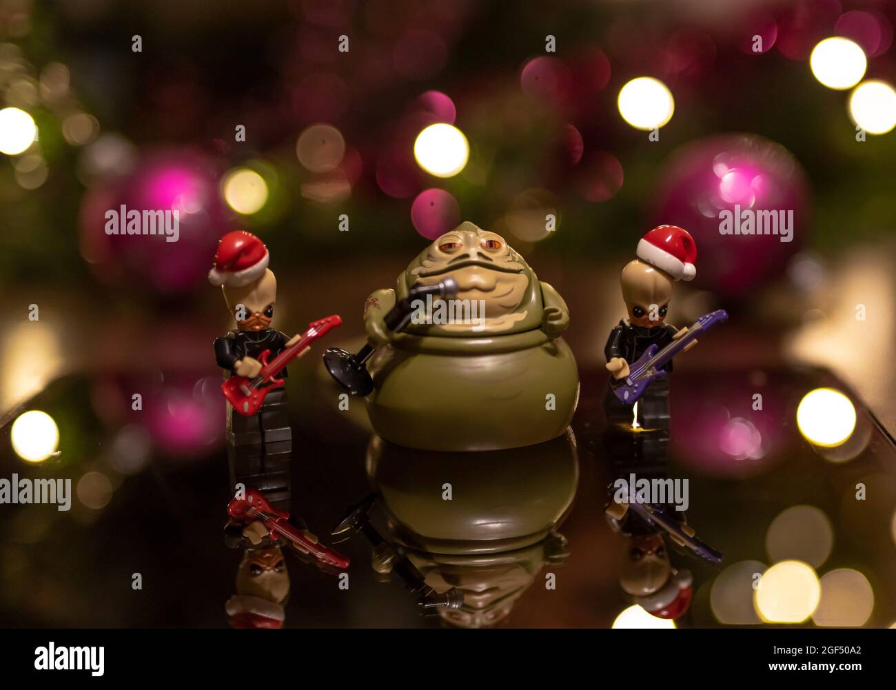 Lego star wars minifigures singing christmas song Stock Photo
