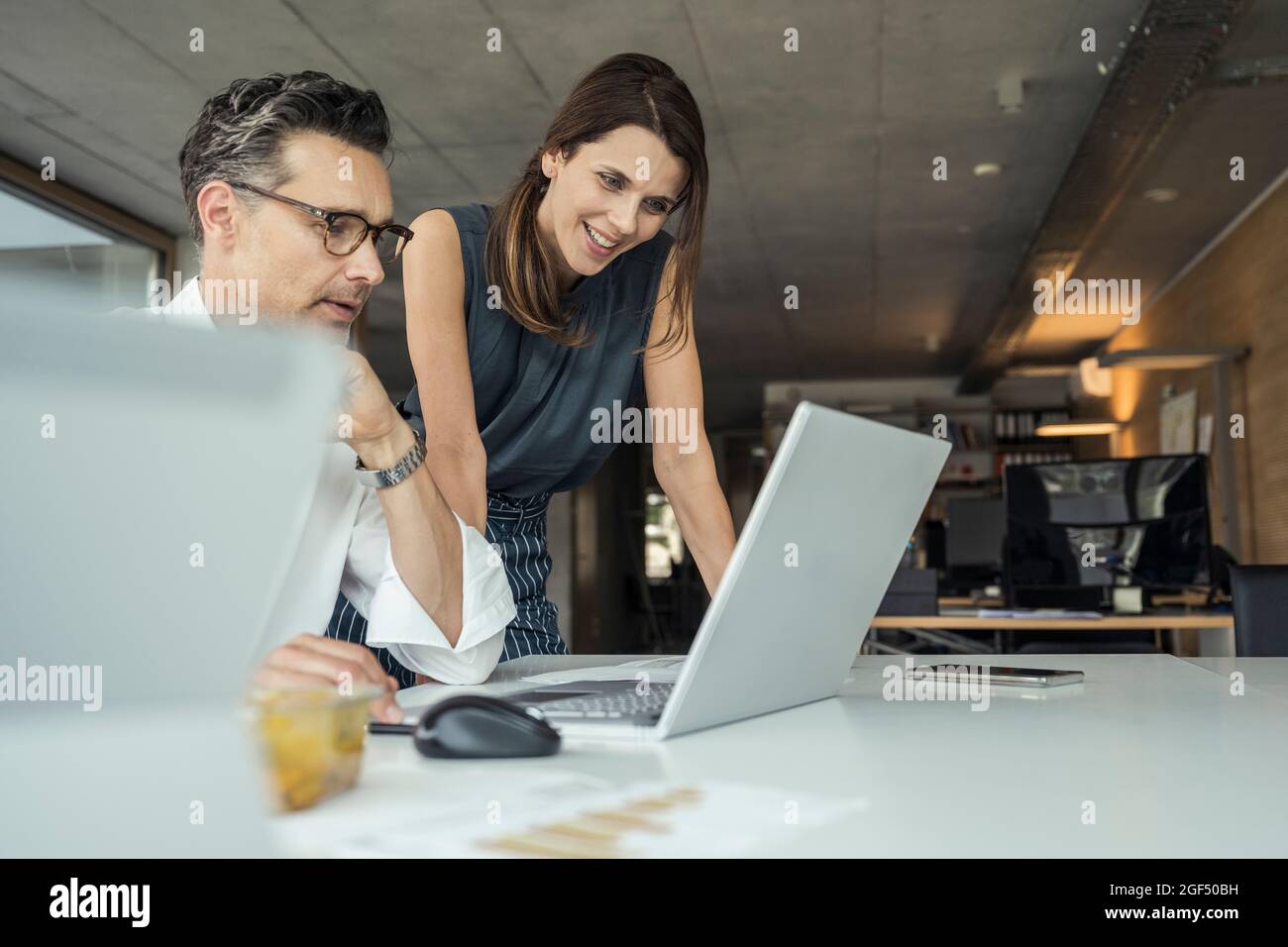 Male female professionals laptop hi-res stock photography and images ...
