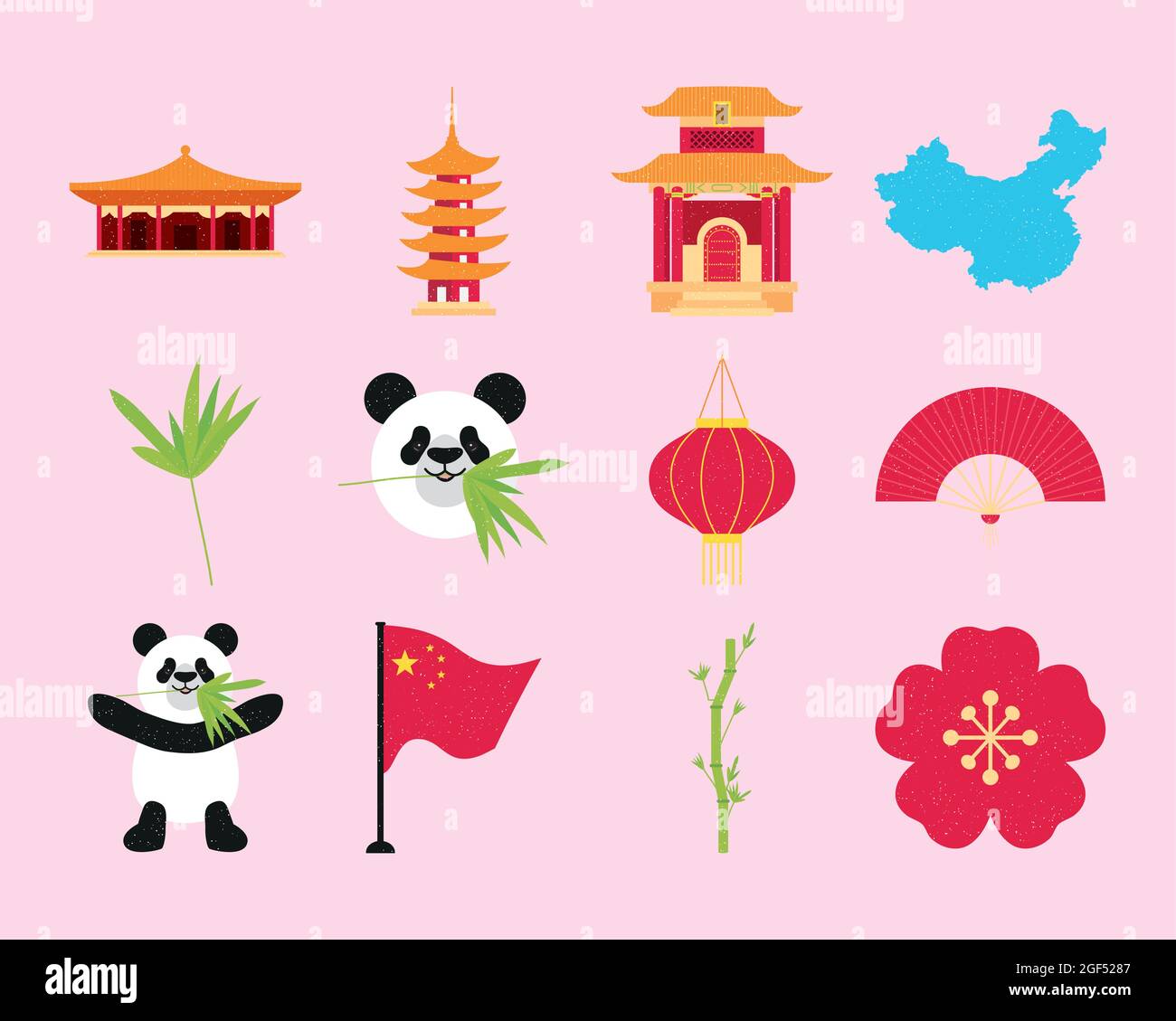 Chinese symbols icon set design Stock Vector Image & Art Alamy