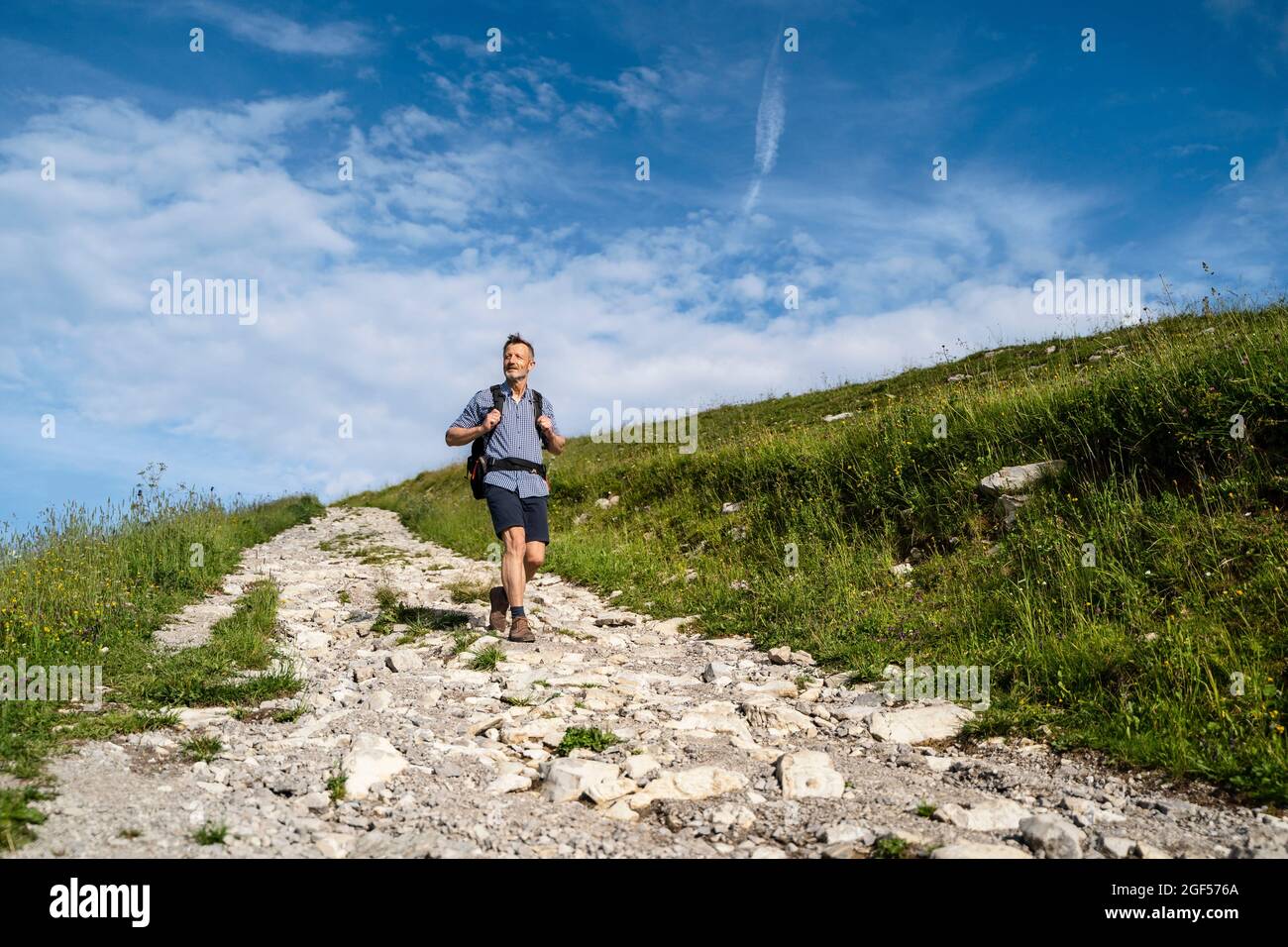 Male hiker on trail hi-res stock photography and images - Alamy