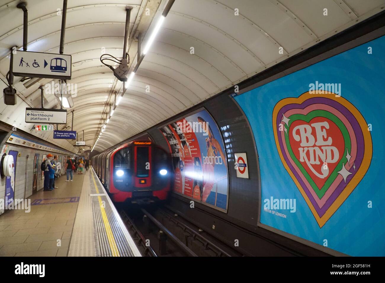 London, UK, 18 August 2021 On the London Underground, run by Transport