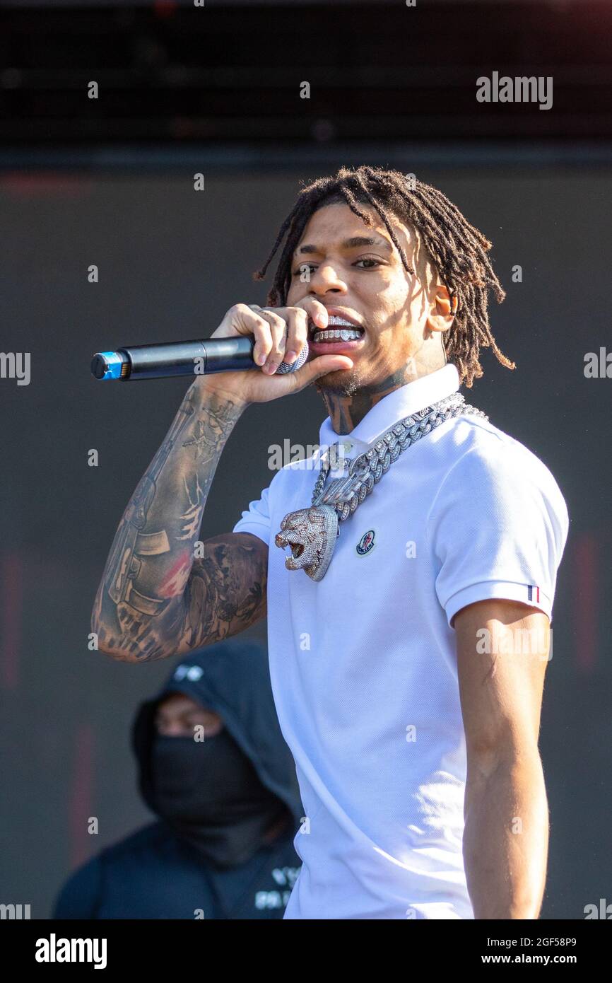 Chicago, USA. 22nd Aug, 2021. NLE Choppa (Bryson Lashun Potts) During The Lyrical Lemonade