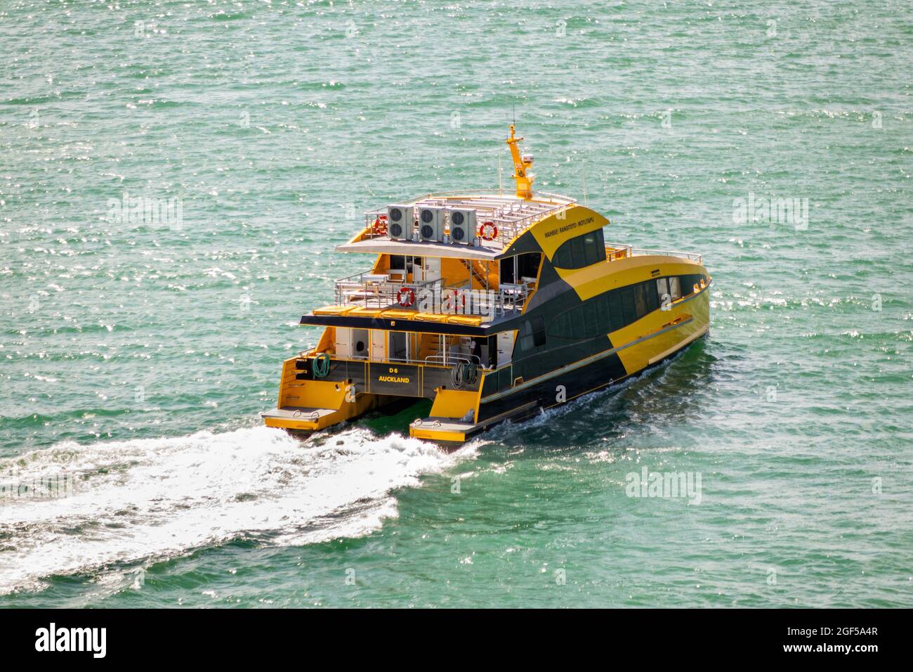 Auckland Ferry Boat D6 Sailing In Auckland Harbour Commercial Public