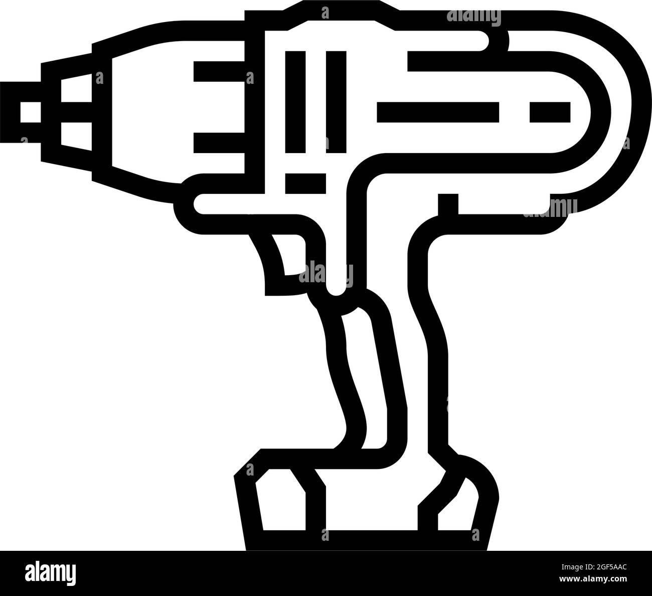 impact wrench tool line icon vector illustration Stock Vector Image