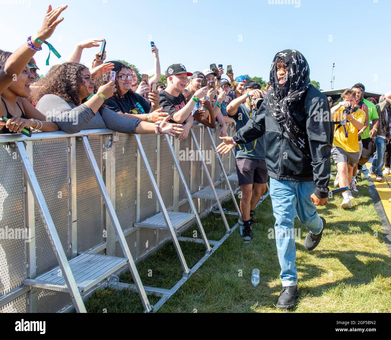 Chicago Usa 22nd Aug 2021 Rapper Not Edy Edouard Aka Snot During The Lyrical Lemonade Summer Smash Music Festival At Douglass Park On August 22 2021 In Chicago Illinois Photo By Daniel