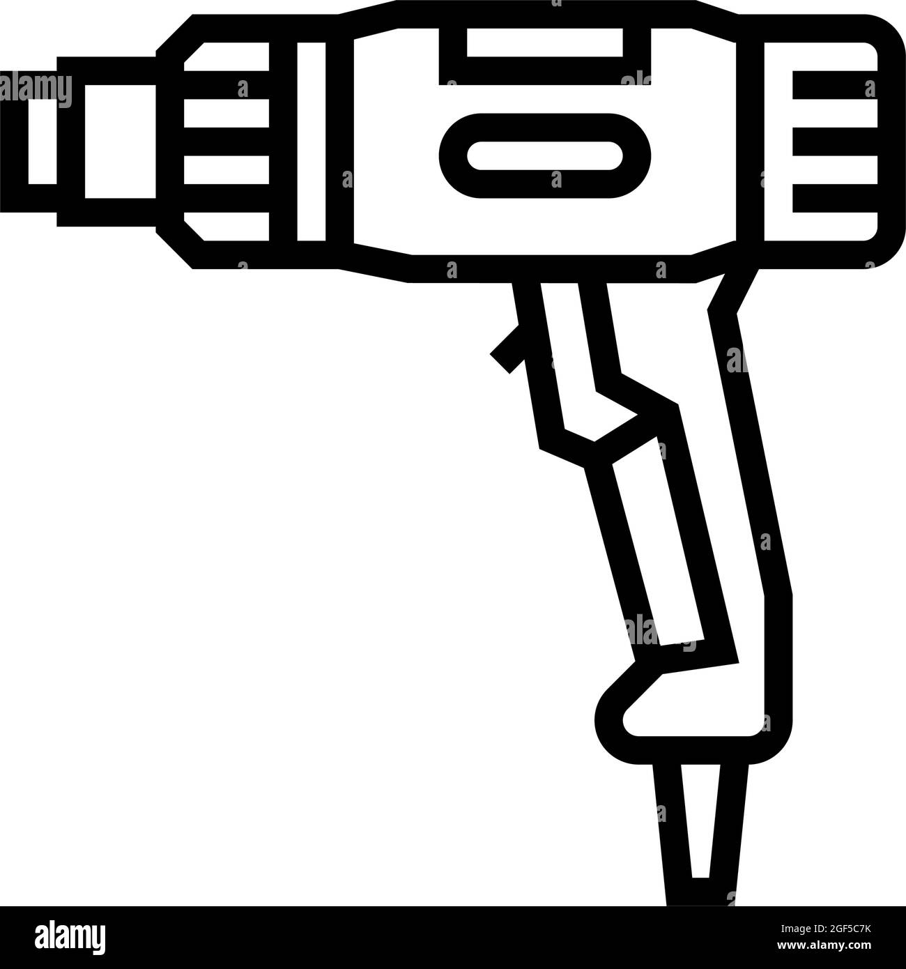heat gun tool line icon vector illustration Stock Vector Image & Art