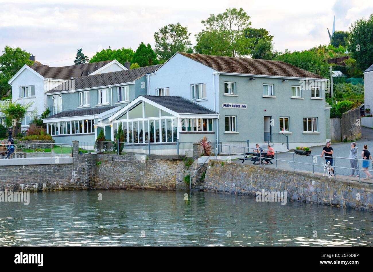 The Ferry House Inn at Hazelbeach, Milford Haven, Pembrokeshire, Wales is a guest house, pub and restaurant offering accommodation to holidaymakers. Stock Photo