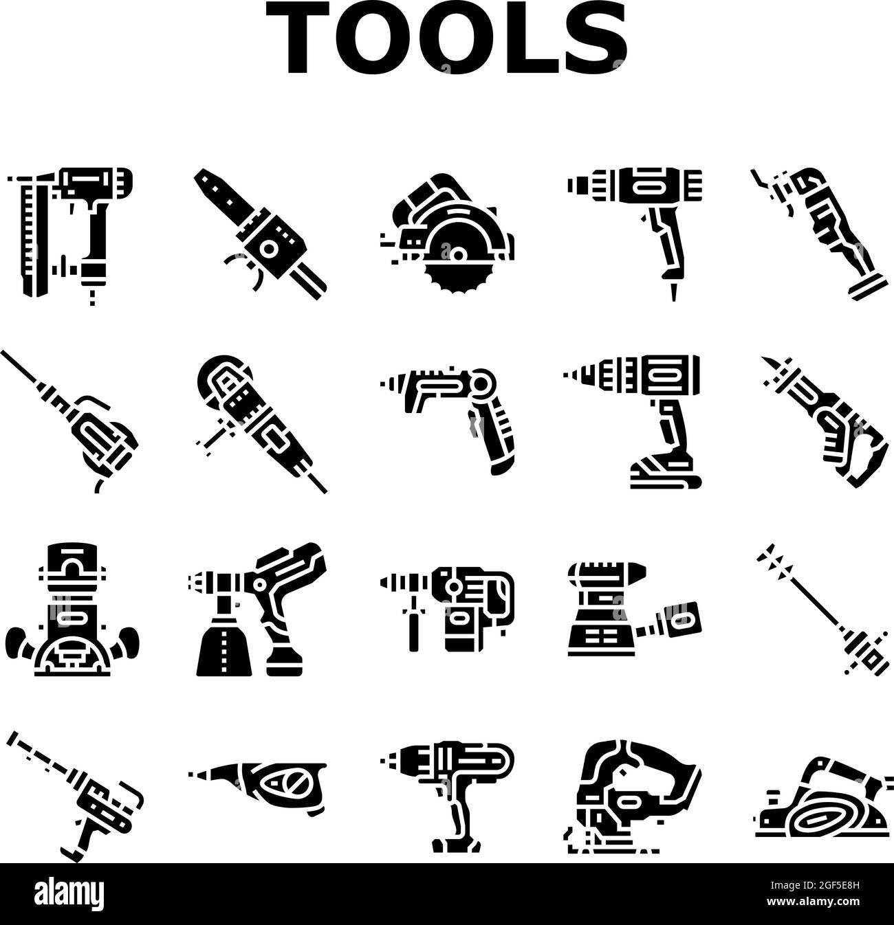 Tools For Building And Repair Icons Set Vector Stock Vector Image & Art ...