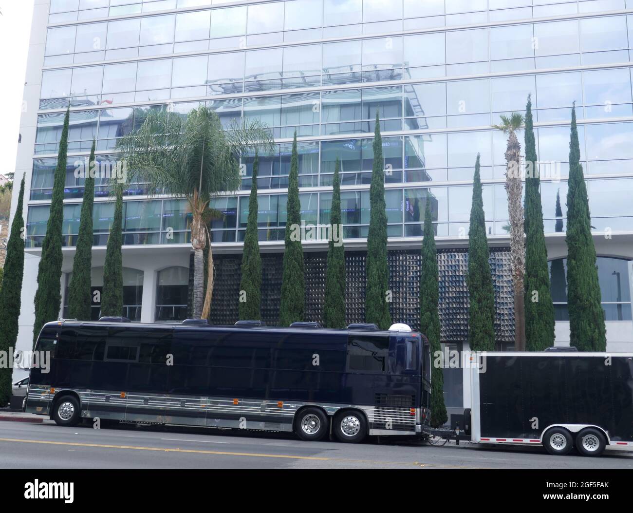 West Hollywood, California, USA 19th August 2021 A general view of atmosphere of Andaz West Hollywood Hotel, former Hyatt on Sunset, aka Continental Hyatt House Hotel at 8401 Sunset Blvd where Jim Morrison and the Doors, The Who, Mick Jagger and The Rolling Stones and Robert Plant and Led Zeppelin stayed at shown here on August 19, 2021 in West Hollywood, California, USA. Photo by Barry King/Alamy Stock Photo Stock Photo