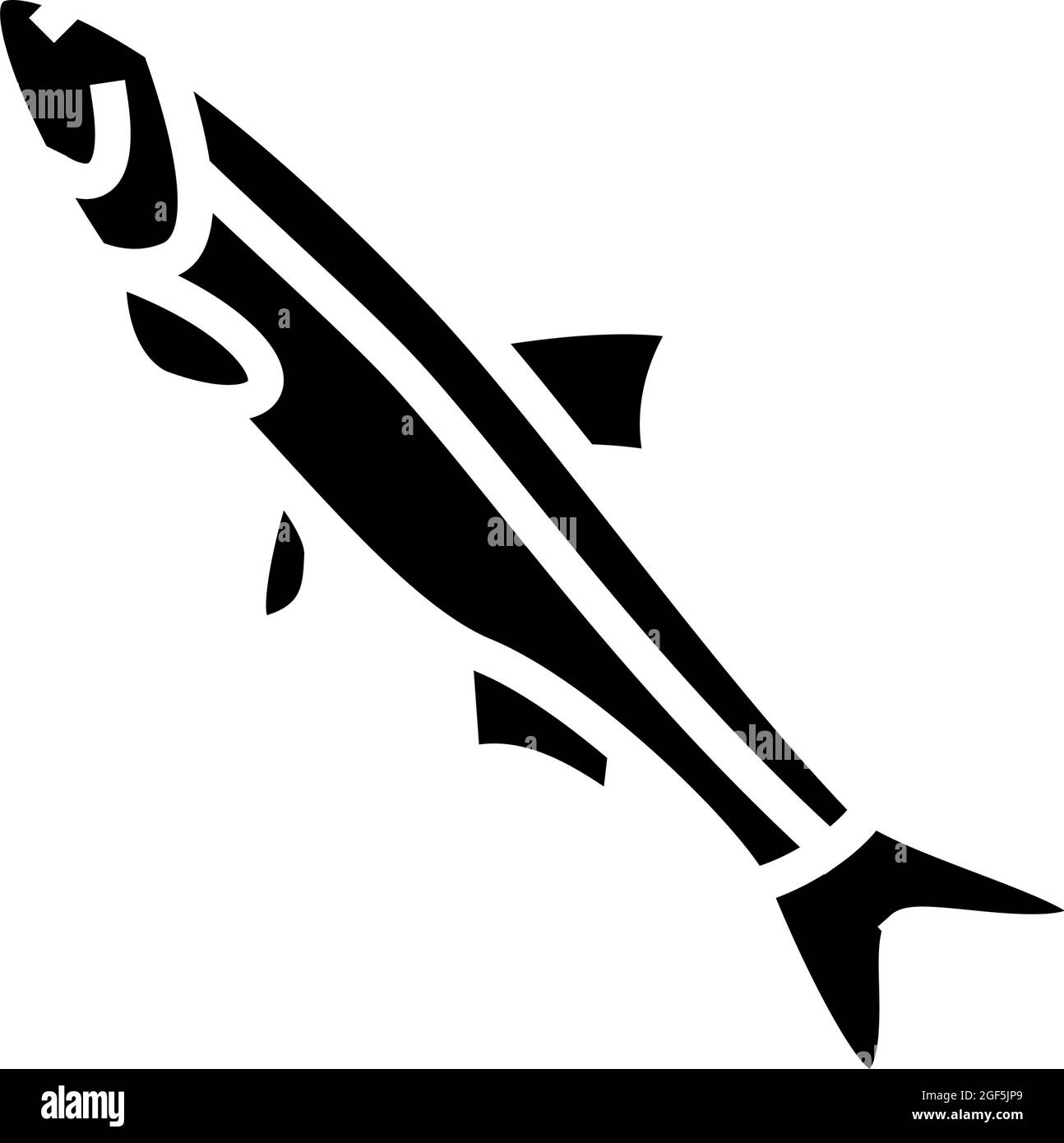 peruvian anchoveta glyph icon vector illustration Stock Vector Image ...