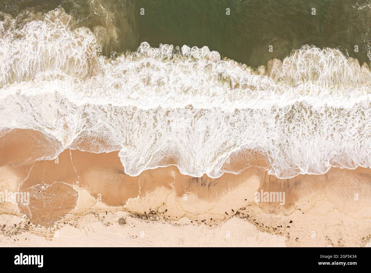 Aerial view of the surf at Flying Point Beach Stock Photo Alamy