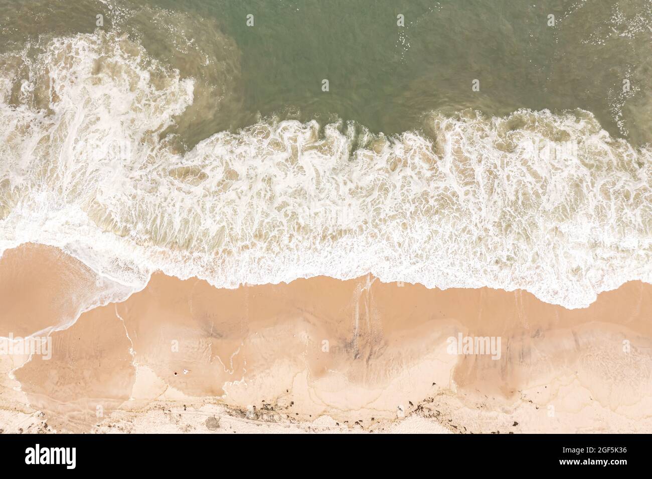 Aerial view of the surf at Flying Point Beach Stock Photo Alamy