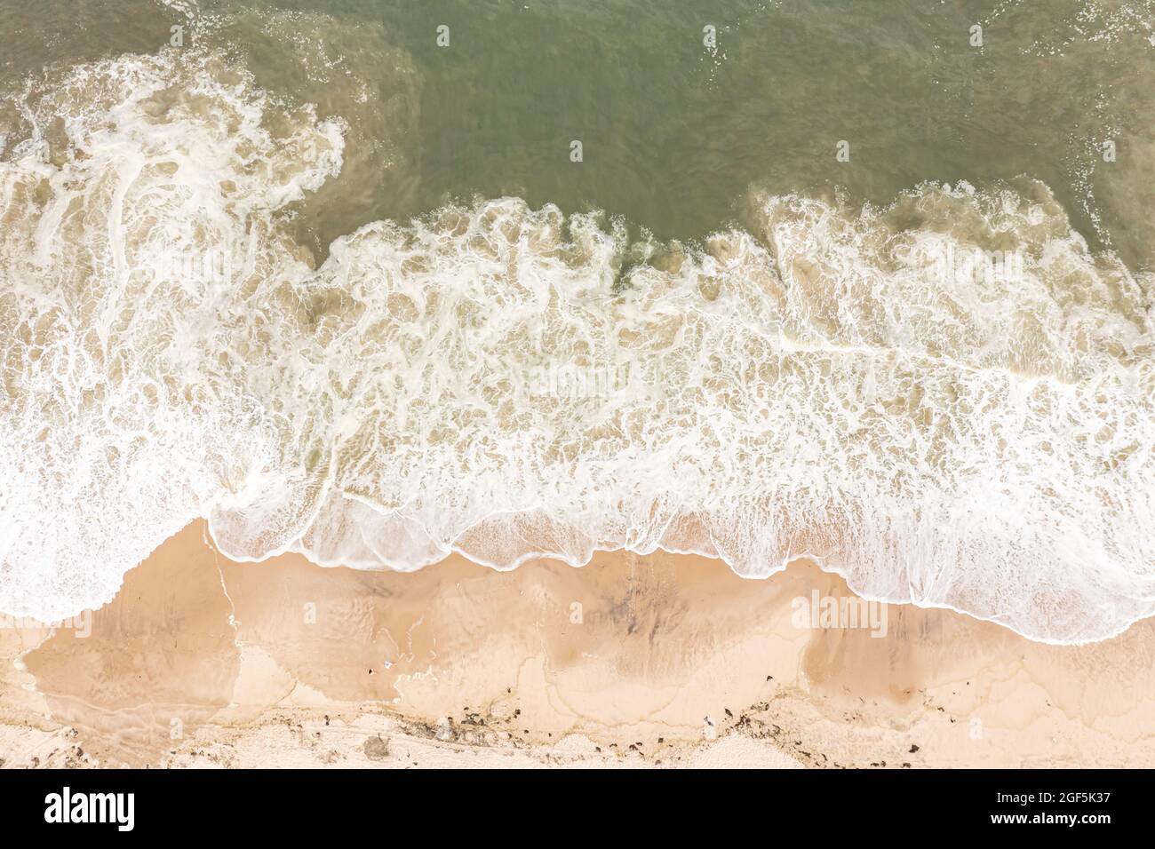 Aerial view of the surf at Flying Point Beach Stock Photo Alamy