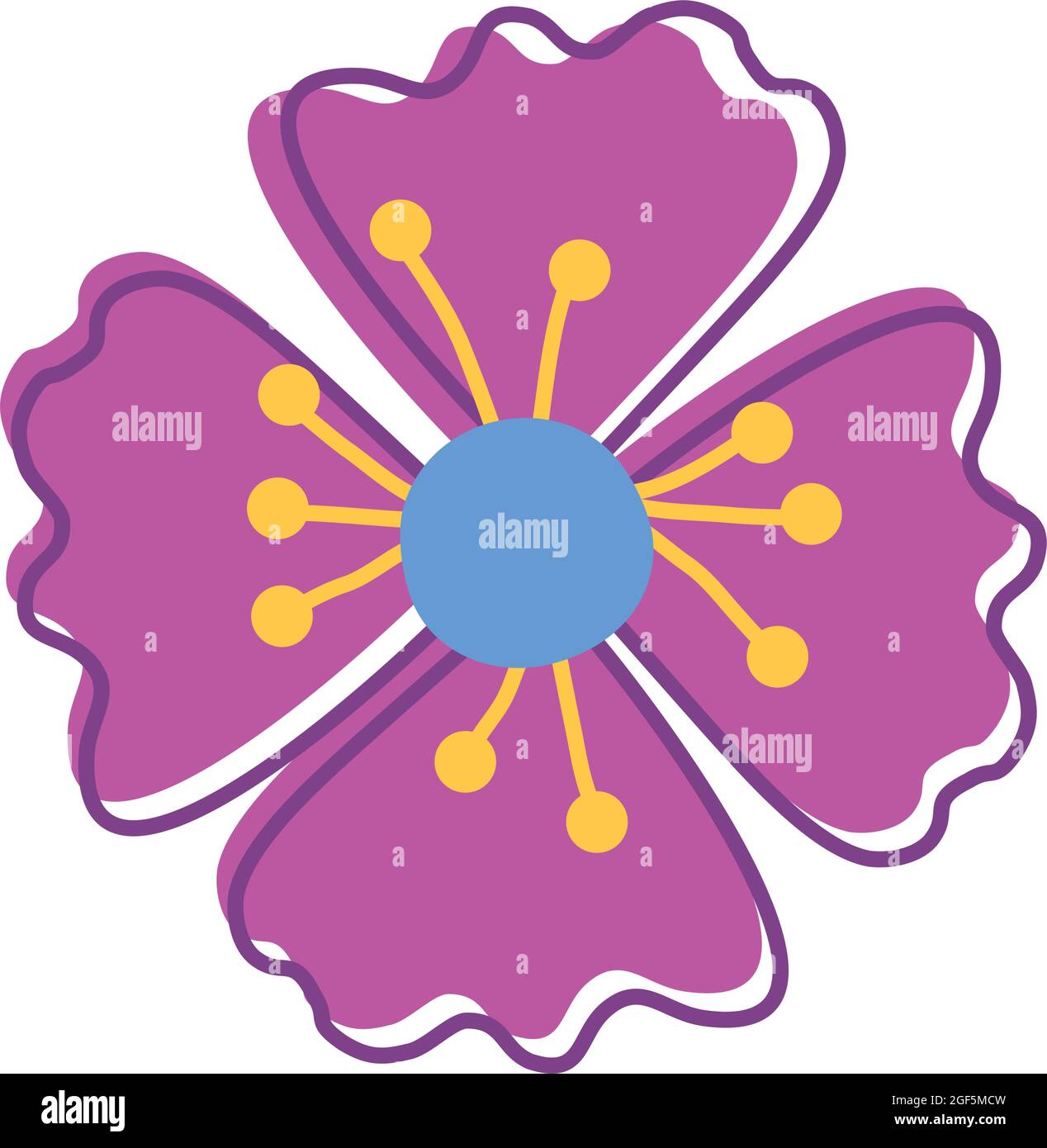 purple flower garden nature icon Stock Vector Image & Art - Alamy