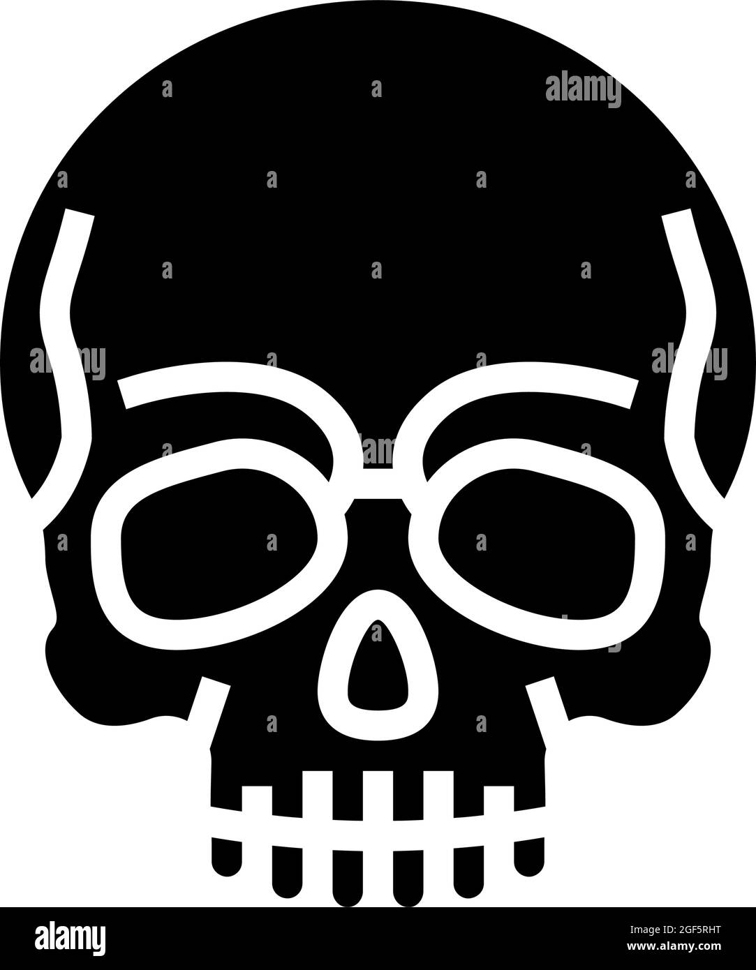 skull halloween glyph icon vector illustration Stock Vector