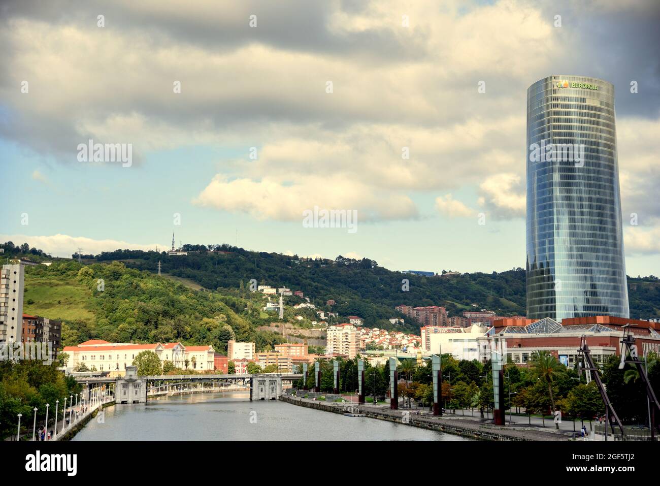 Bilbao, Biscay, Spain. 5th Aug, 2021. View of the Iberdrola Tower, the ...