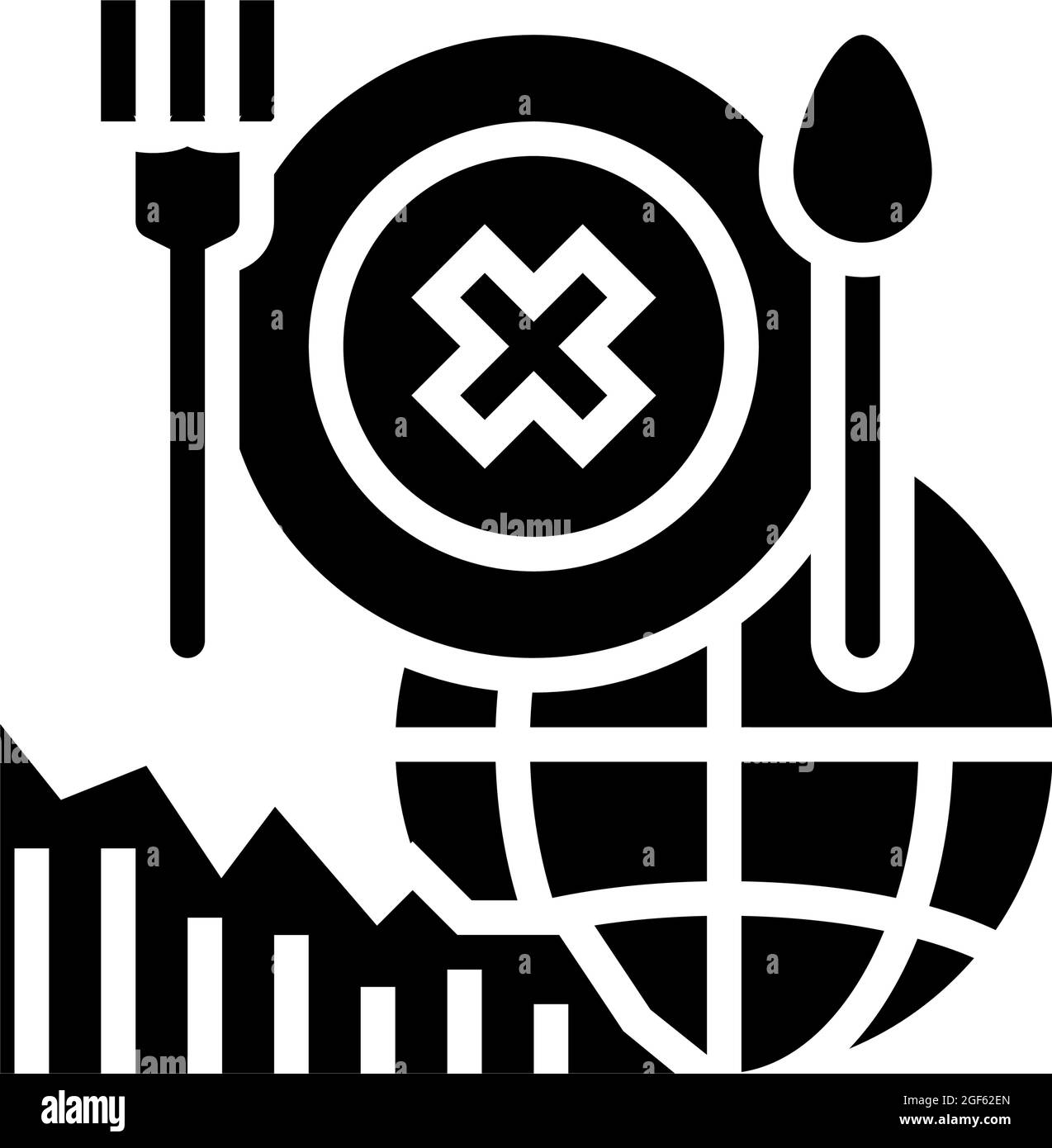 food social problem glyph icon vector illustration Stock Vector Image ...