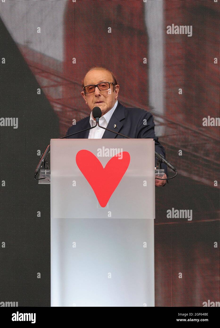 Central Park, New York, USA, August 21, 2021 - Clive Davis During the NYC Homecoming Concert at the Great Lawn in Central Park on August 21st. Photo: Luiz Rampelotto/EuropaNewswire PHOTO CREDIT MANDATORY. Stock Photo