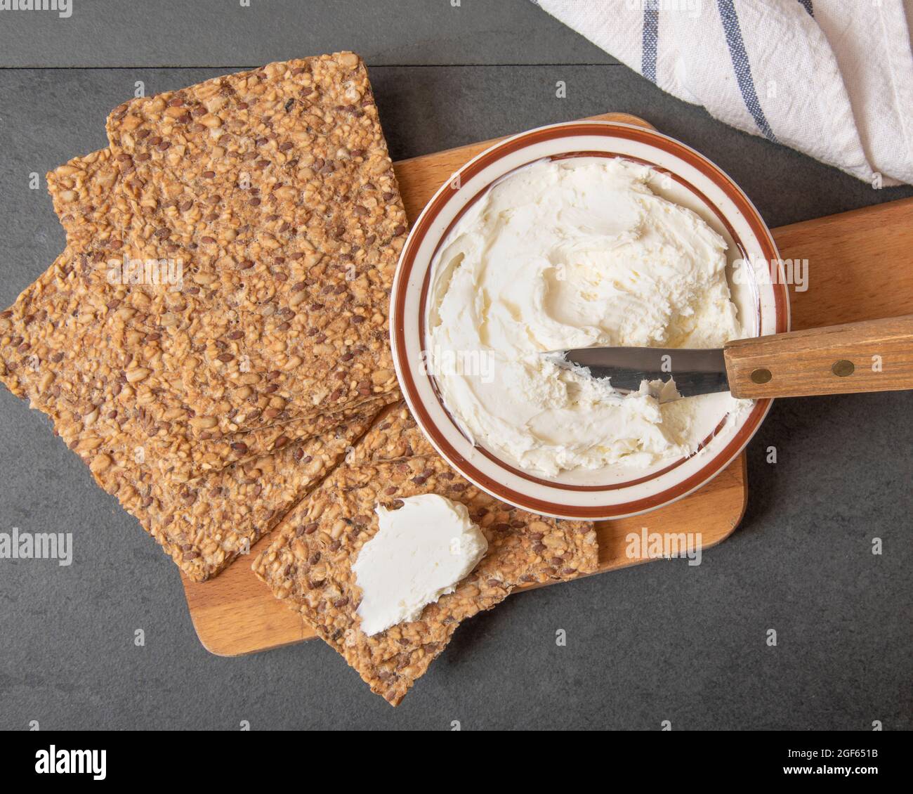 Gourmet gluten free flatbread crackers with sesame, flax and sunflower