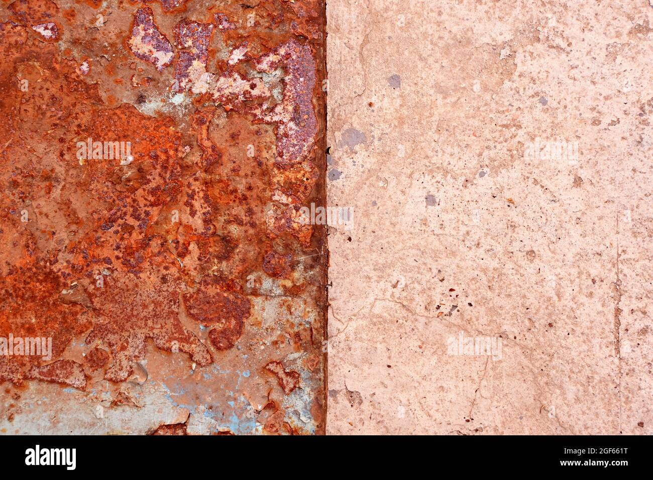 Rusty metal cement with paint drips texture background Stock Photo