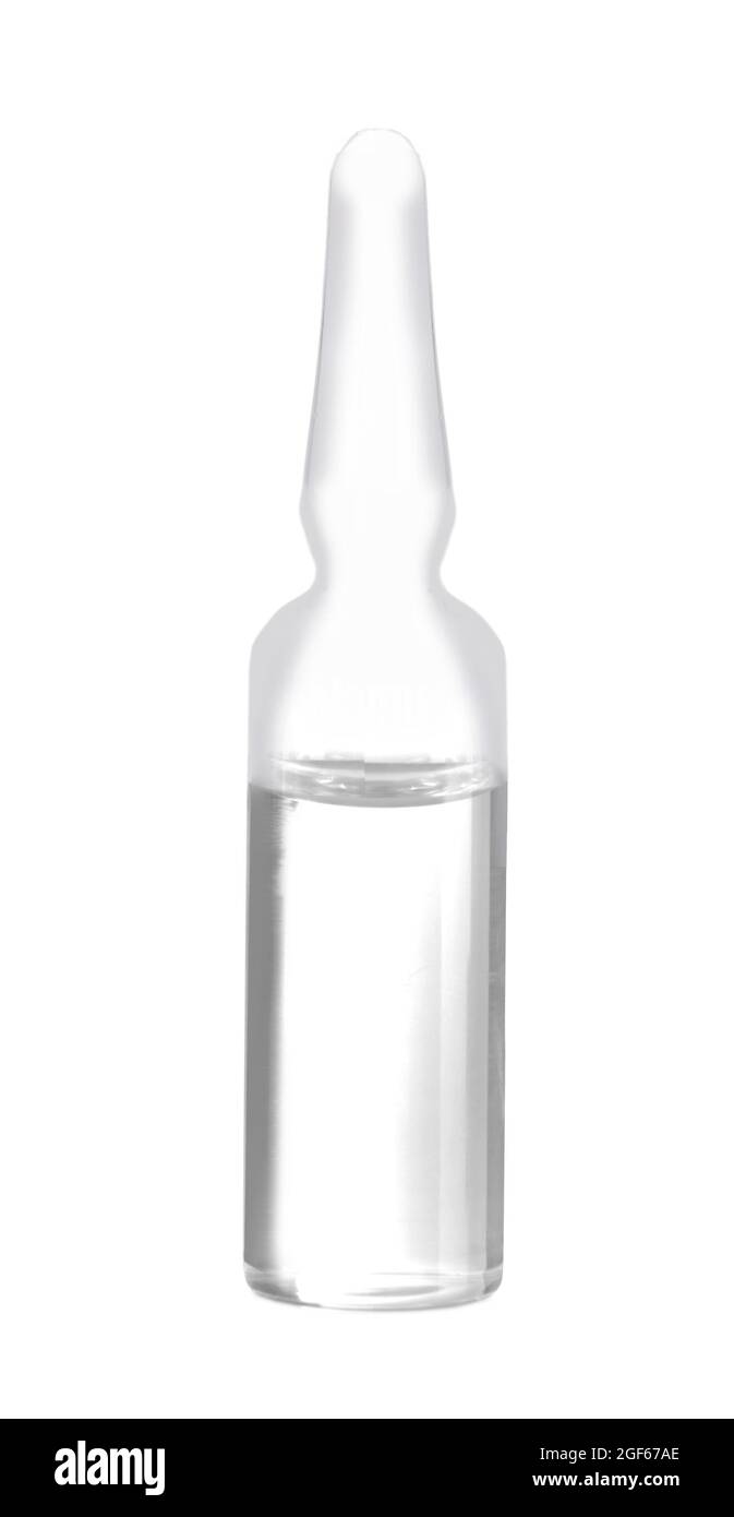 Medical ampule, isolated on white Stock Photo Alamy