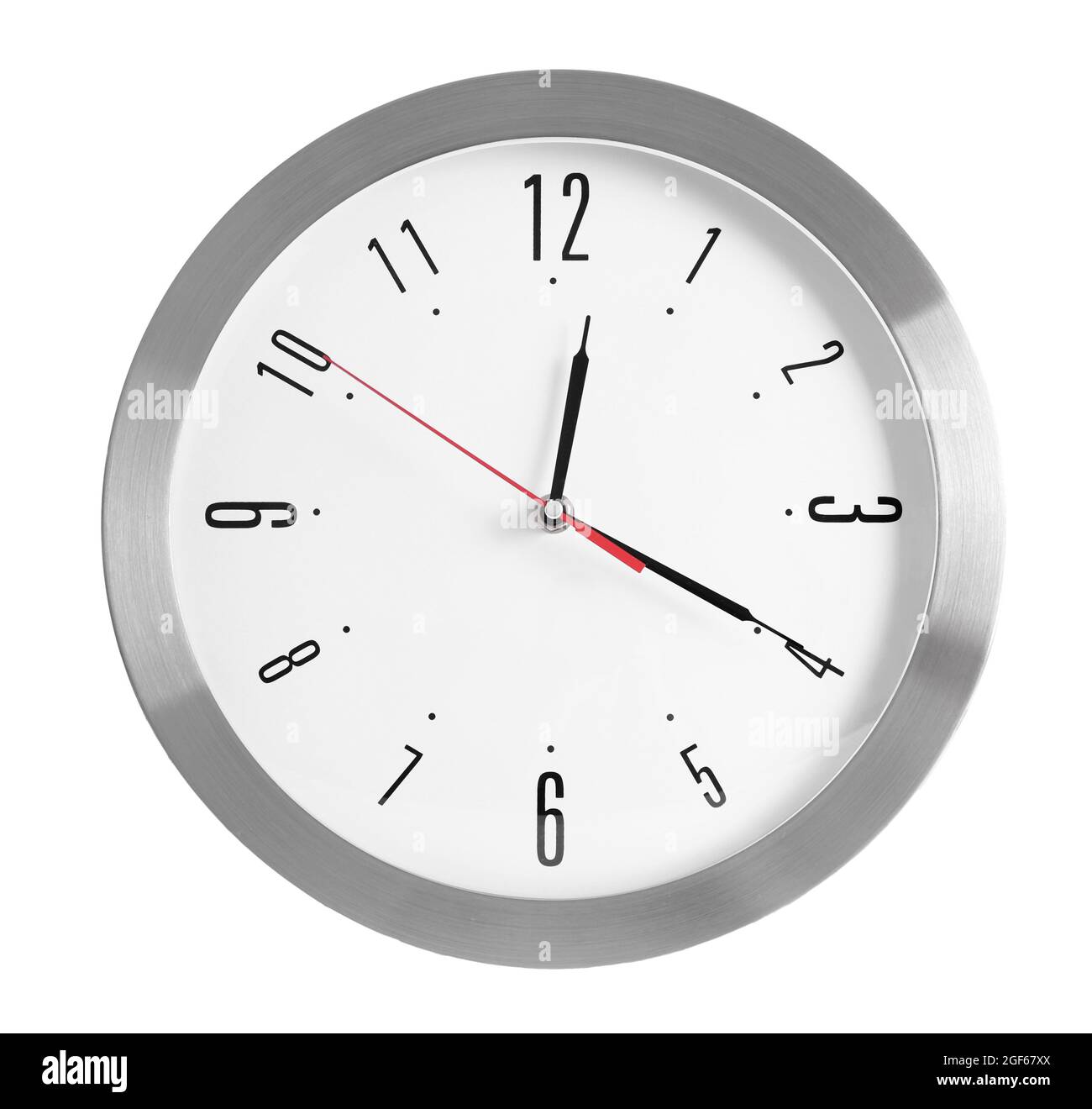 Round wall clock, isolated on white Stock Photo Alamy