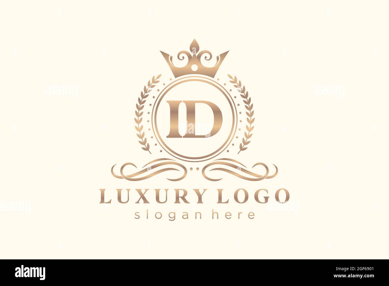 ID Letter Royal Luxury Logo template in vector art for Restaurant ...