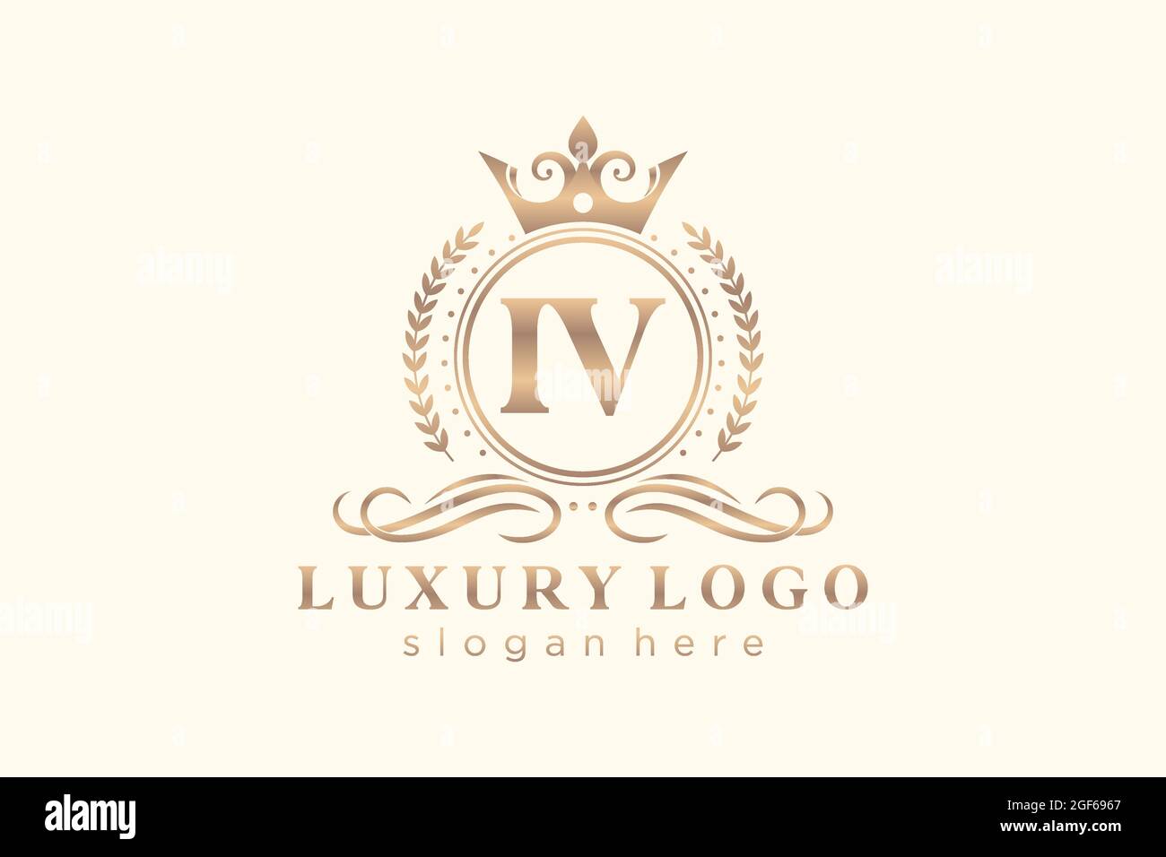 IV Letter Royal Luxury Logo template in vector art for Restaurant ...