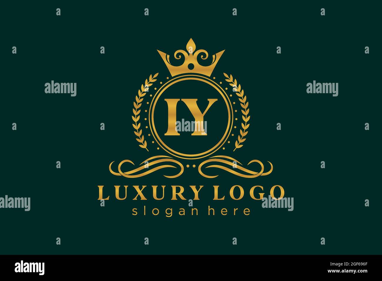 IY Letter Royal Luxury Logo template in vector art for Restaurant ...