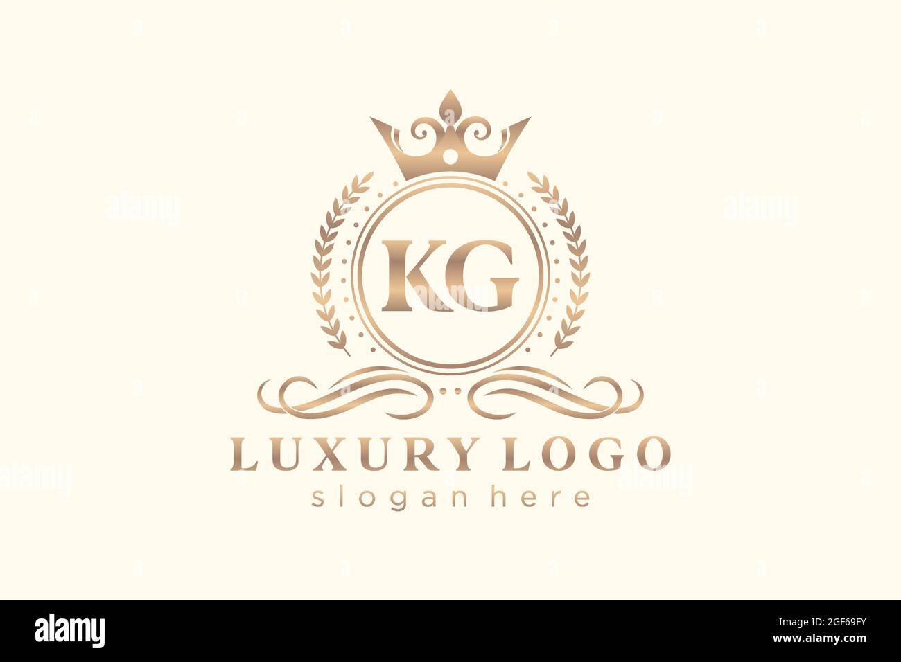 KG Letter Royal Luxury Logo template in vector art for Restaurant ...