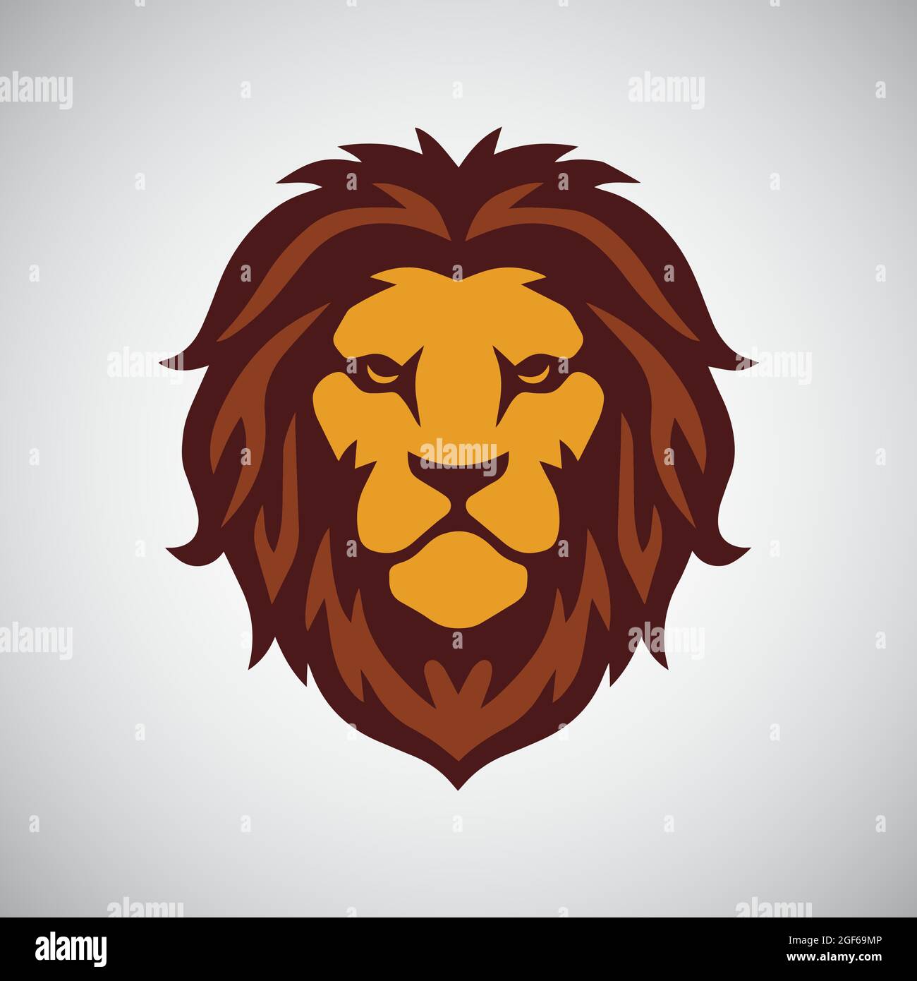 Lion Head Mascot Logo Template Stock Vector Image & Art - Alamy