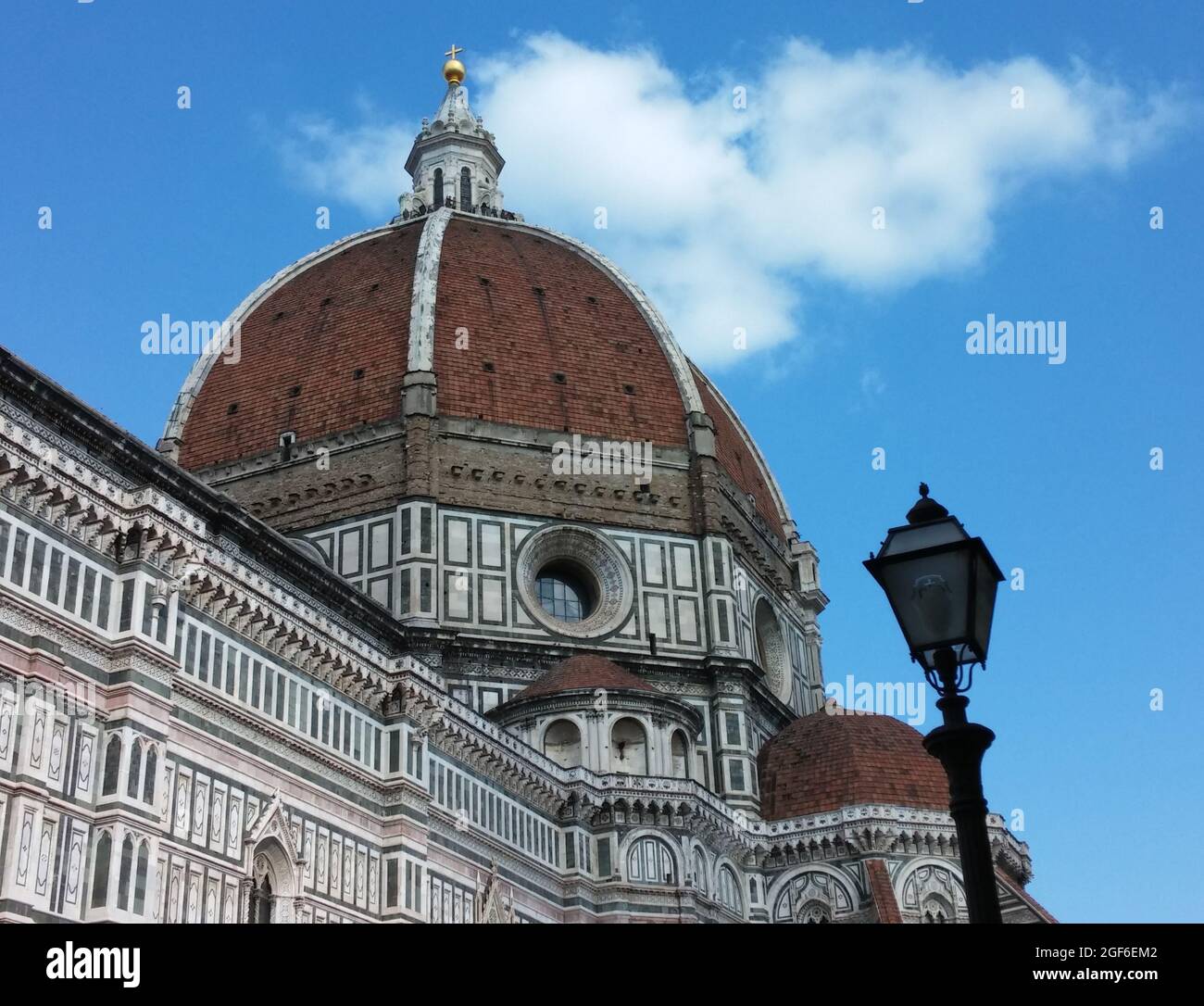 Brunelleschi's Dome Of Florence Cathedral With Blue Sky In Florence ...