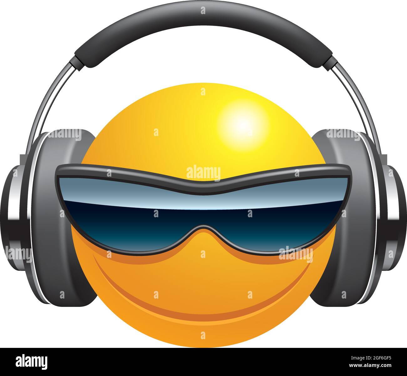 Vector illustration Emoticon DJ Stock Vector Image & Art Alamy