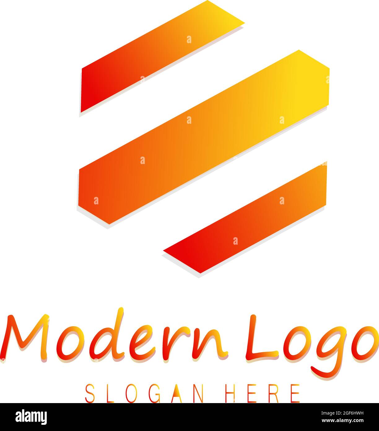 Vector illustration of modern gradient Logo Design on white backgroud. Stock Vector