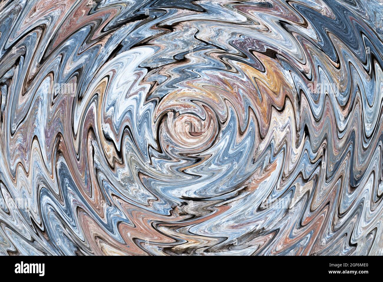 Multi-colored abstract texture of circular lines.. Top view. Stock Photo