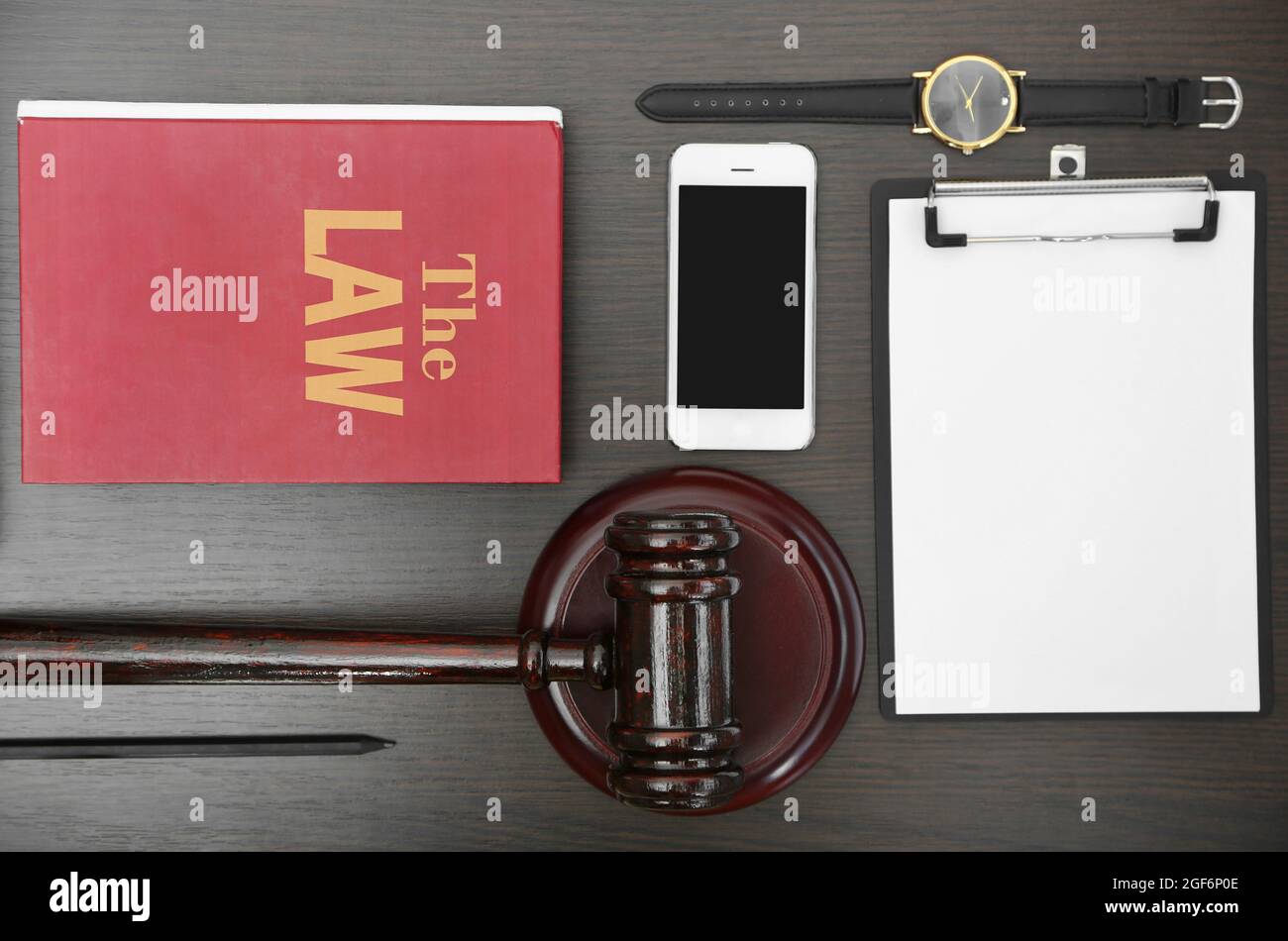 Law accessories, top view. Flat lay concept Stock Photo Alamy