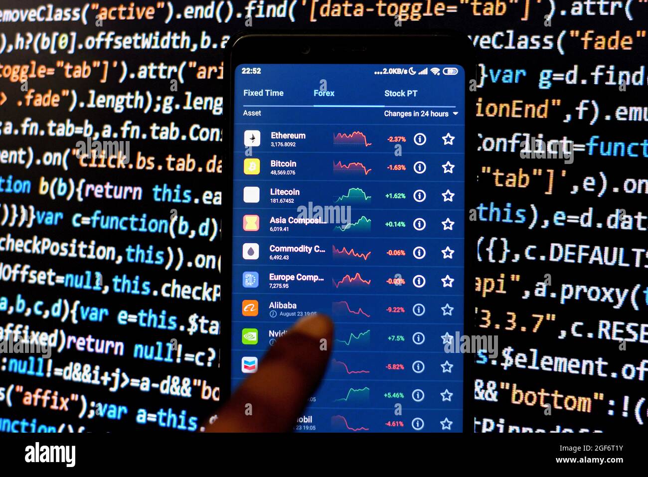 In this photo illustration an Olymp trade Forex (Foreign Exchange)Trading  platform seen displayed on a smartphone. (Photo by Avishek Das / SOPA  Images/Sipa USA Stock Photo - Alamy