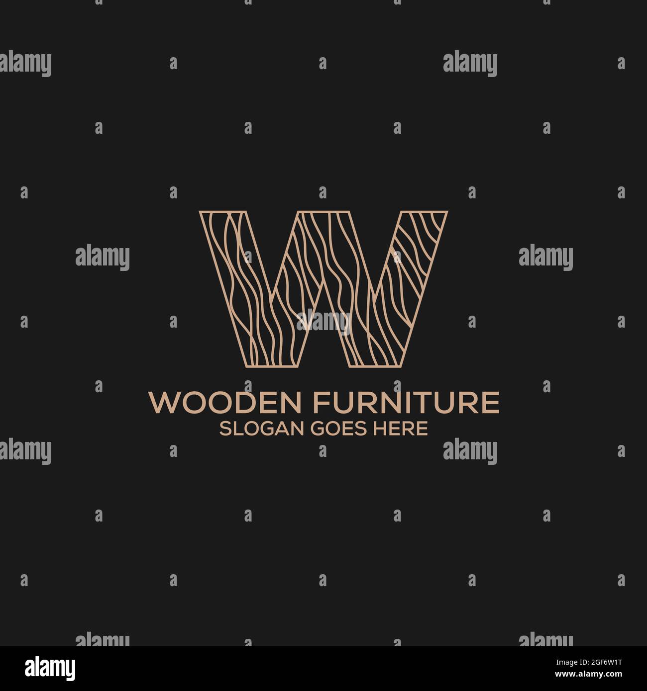 Wooden furniture logo design, can be used as interior designs, brand