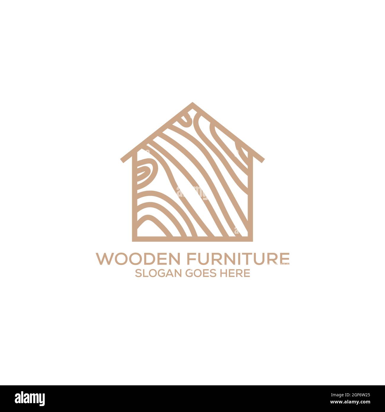 Wooden furniture logo design, can be used as interior designs, brand